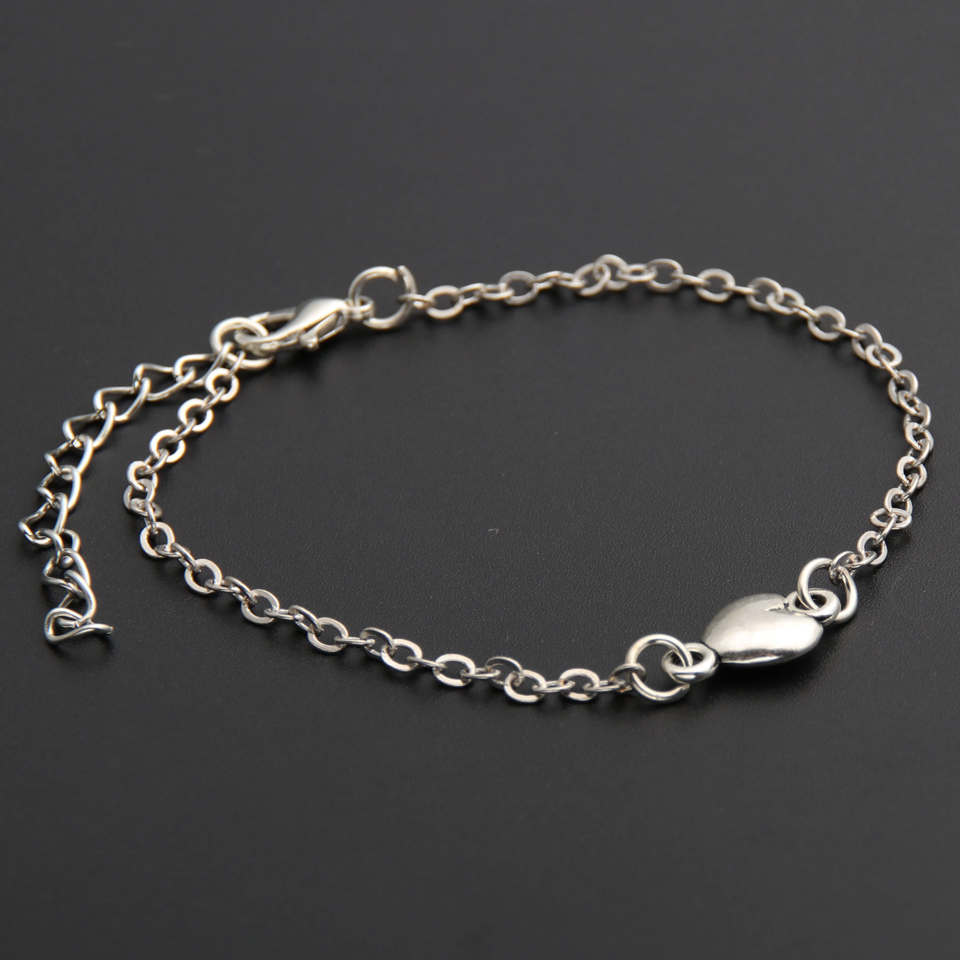 1 шт. серебряный цвет сердце любовь Бесконечность богемное звено цепи из сплава