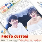 Набор для рисования по номерам, Раскраска по номерам сделай сам на заказ, для масляных работ, подарок на Рождество, свадьбу