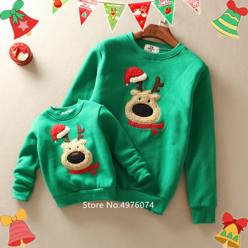 Семейная одежда для мамы и меня свитеры с Санта Клаусом Рождественский семейный