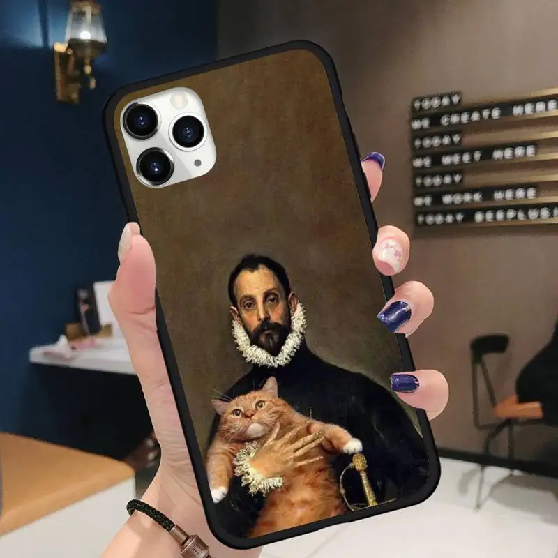 

Cat Art Aesthetics Phone Case for iPhone 11 12 pro XS MAX 8 7 6 6S Plus X 5S SE 2020 XR Soft silicone