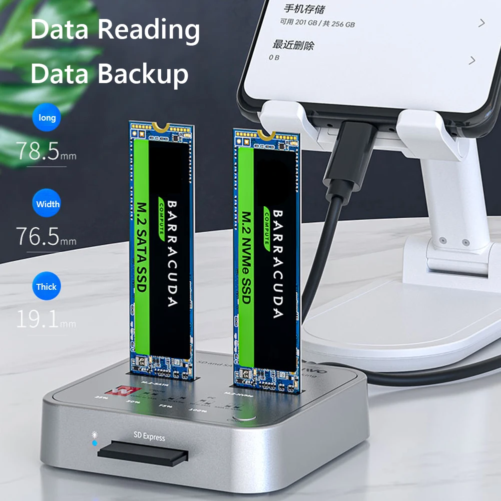 

Док-станция MAIWO K3016CL с USB C на NVMe SATA M.2 SSD Secure Digital Express 7,1 7,0