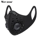 WEST BIKING противопылевая тренировочная маска, велосипедные маски с фильтром PM2.5, противопылевая тренировочная маска, моющаяся велосипедная маска