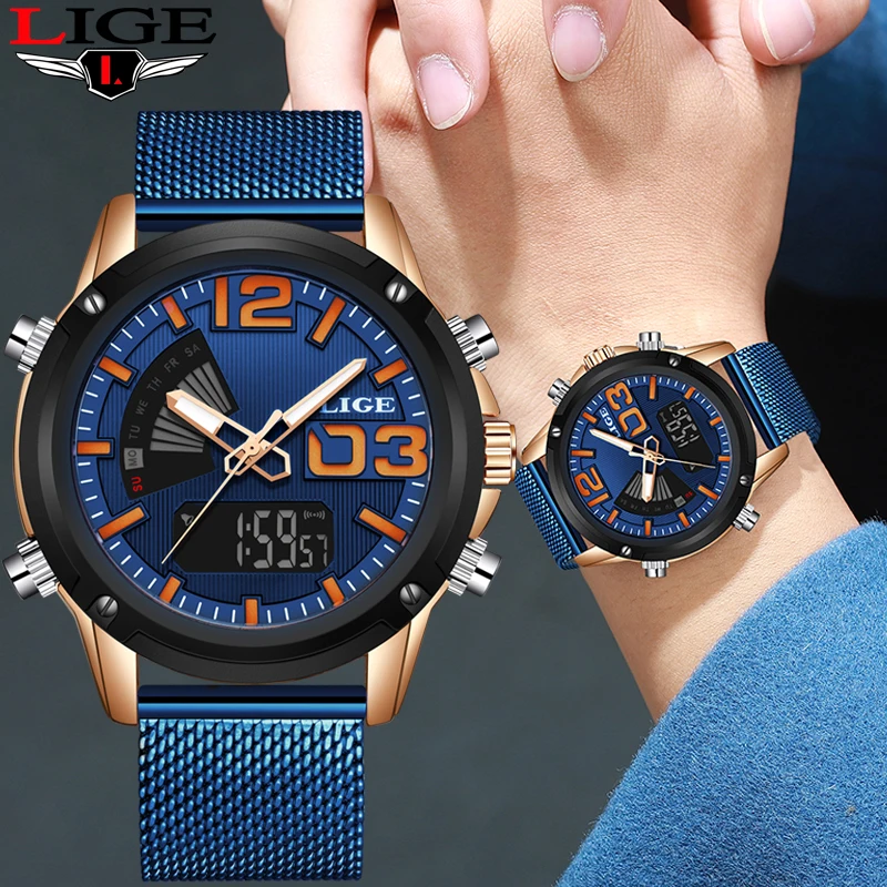 2019 новые мужские часы армейские военные аналоговые цифровые лучший бренд класса