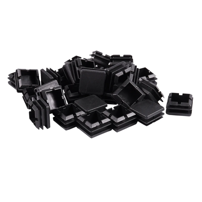 

AF88 -Square Table Chair Leg Tube Pipe Feet Insert Cap 25mmx25mm 30pcs Black