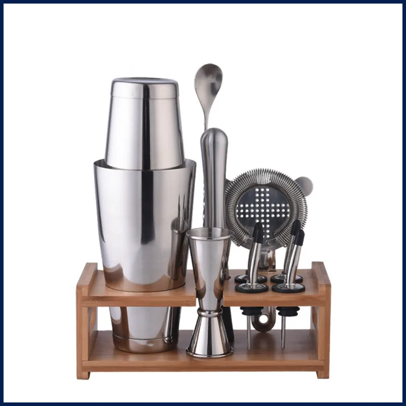 Stainless Steel Boston Cocktail Shaker Set 9 Pieces Glass Bar Professional Bartending Tool Household Wine | Дом и сад