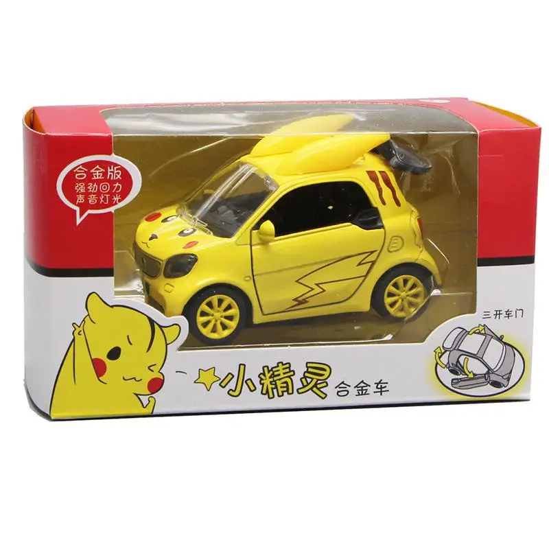 

RCtown Cartoon Alloy Car Model Toy Sound Light Door Collection Brinquedos Car Open Baking Cake Decoration For Boys Children Gift