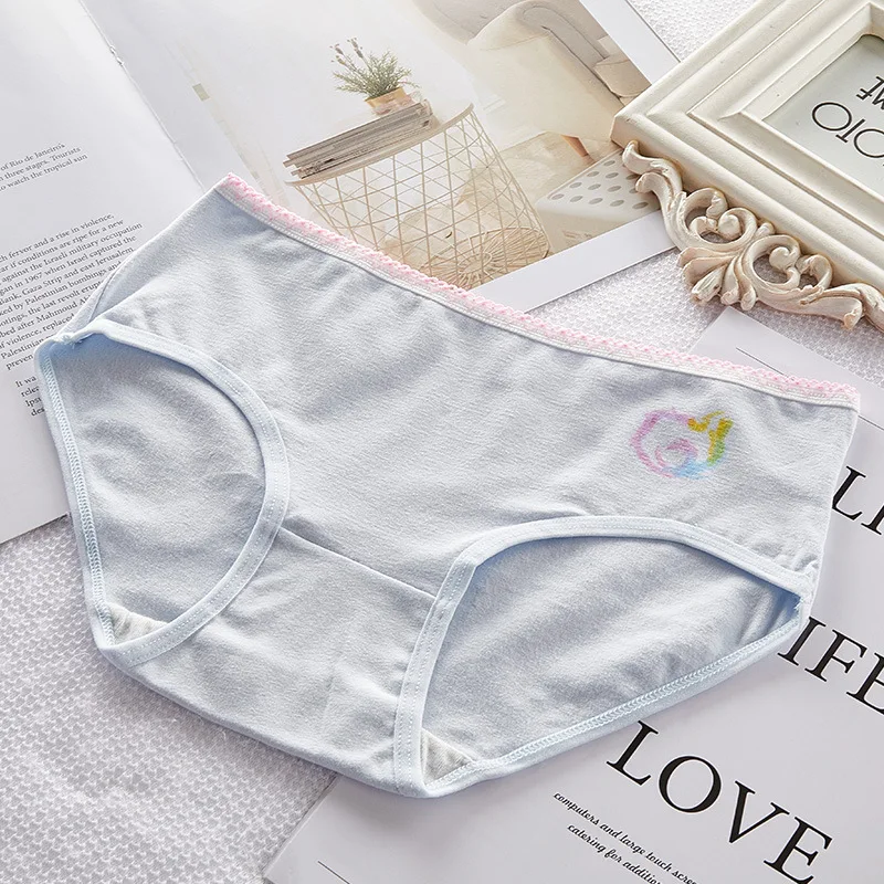 

Four Seasons Girl's Underpants Cute Cartoon Print Underwear Kids Briefs Middle Waist Cotton Crotch Comfortable Clothes
