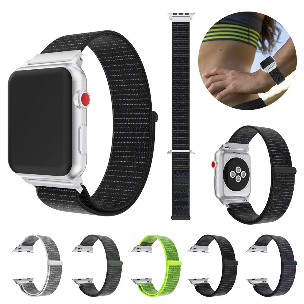 20 мм роскошный нейлоновый браслет для наручных часов ремешок Apple Watch Series 3/2/1 42