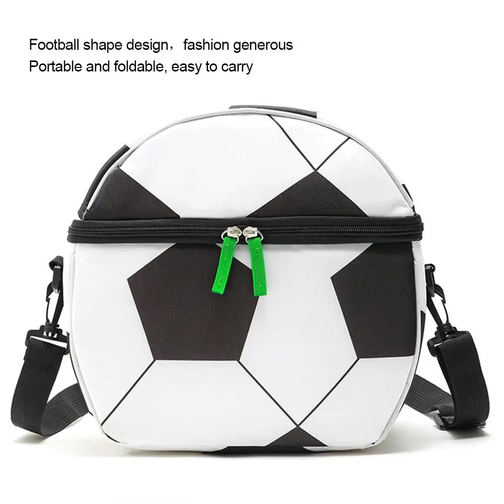 В форме футбольного мяча портативный термоохладитель Lnsulated водонепроницаемый Ланч сумка для хранения пикника Сумка ланч бокс сумка Контейнер для завтраков 4
