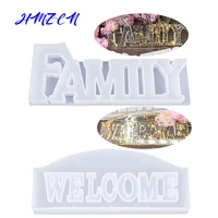 new welcome family shape silicona molde kitchen gadgets home fondant tool dessert cake stand silicone resin mold