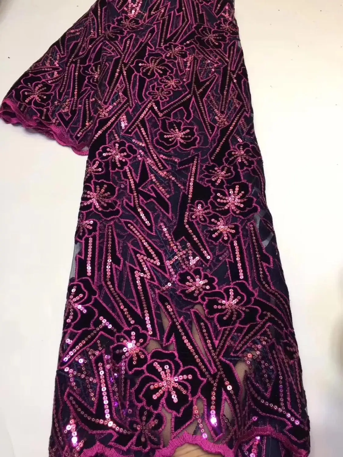 Высококачественное нигерийское кружево Африканский бархат тюль фатин кружевная