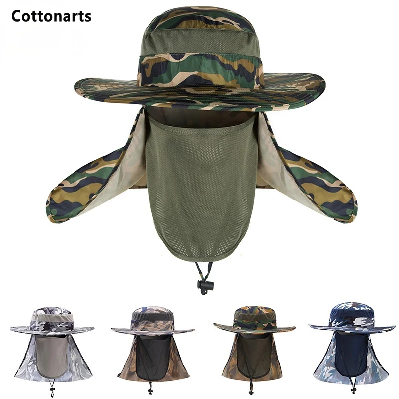 

Быстросохнущая шляпа от солнца унисекс, шляпа с широкими полями, дышащая Панама, шляпа для рыбалки, защита шеи, анти-УФ охоты