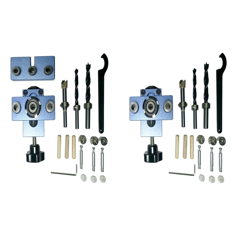 8/10/15Mm 3 in 1 Drilling Locator Guide Kit 2 Tenon Hole Puncher Woodworking Joinery High Precision Dowel Jigs | Инструменты