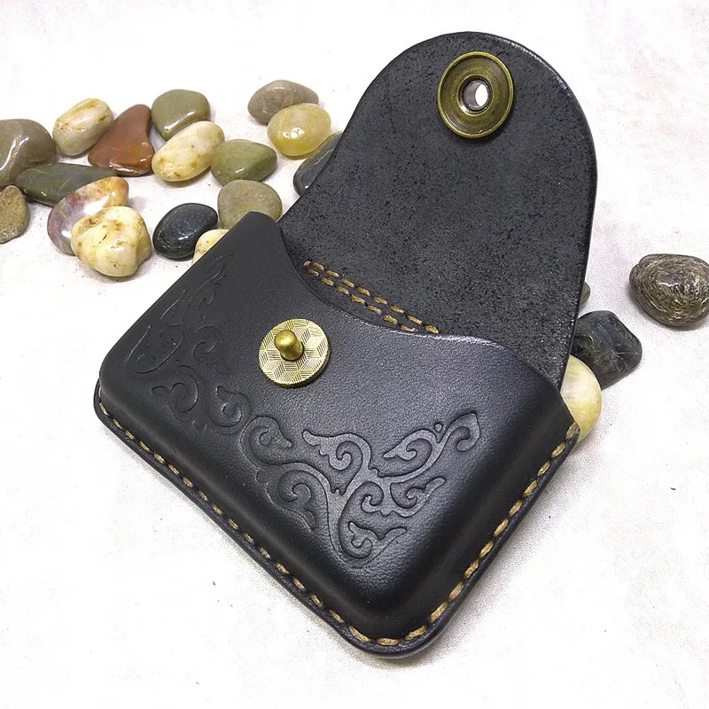 Поясная Сумка Blongk ручной работы для мужчин и женщин кошелек из натуральной кожи с