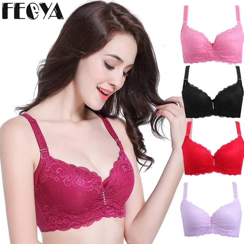Сексуальный кружевной пуш ап плюс размер уменьшающий бюстгальтер для женщин с