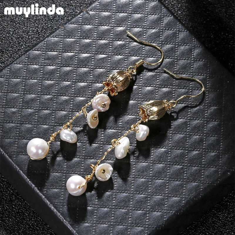 

Оригинальный дизайн, уникальные серьги-подвески muylinda для женщин, серьги ручной работы для девочек вечерние Ринок, свадеб, цветов, ювелирные ...
