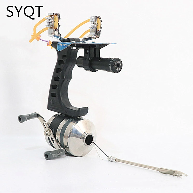 

Fishing Integrated Bow Stainless Steel High Precision Quasi Outdoor Hunting And Fishing Dart Set Slingshot Catapult Slingshot