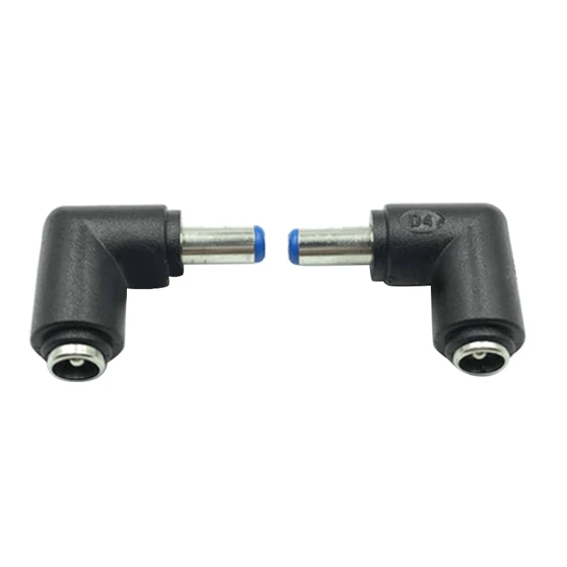 

K1KF DC 5.5x2.5mm Male Jack To 5.5x2.1mm Female Right Angle Adapter 5 Packs 90 Degree Angle