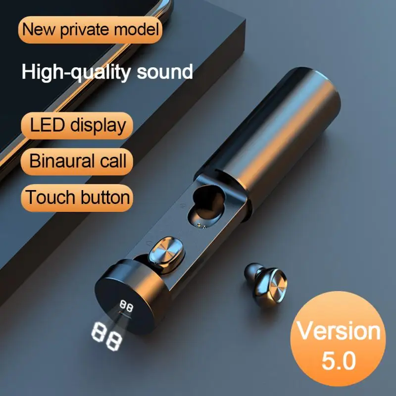 B9 наушники-вкладыши TWS с Беспроводной наушники Bluetooth 5 0 8D HIFI мини-In-ear Спорт бег