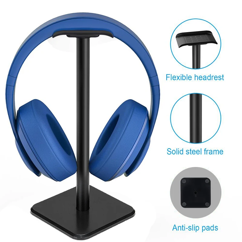 

Aluminum Headphone Stand Headset Holder Desk Display Holder Rack For Gamers Gaming PC Accessories Solid Base Universal Hanger