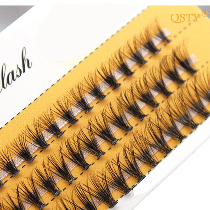QSTY 0.07C 20D Professional Individual Eyelash Extension Natural Long Black Effect Makeup False Cluster Eyelashes Soft Cilia | Красота и