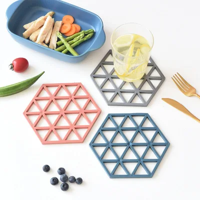 Геометрический нескользящий коврик для стола полый подвесной дизайн подставка