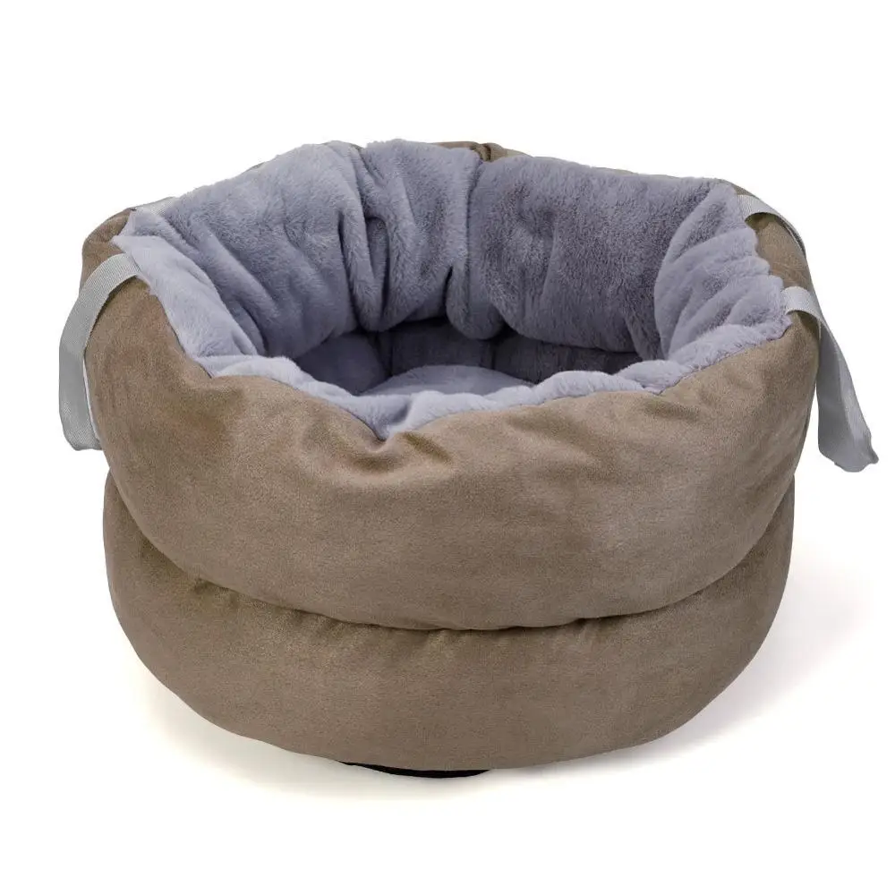 

Pet Round Cat Nest Pure Color Rabbit Plush Comfortable Cat Bed Small Dog Multifunctional Soft Doghouse Hot-selling Pet Products