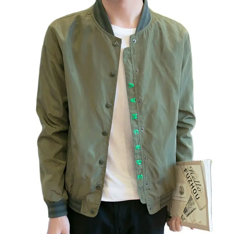 

2021 2021 Baseball Collar Jacket, South Korean Youth Fit Men Jacket, Fashion Extra Large Jacket