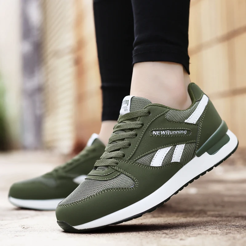 Пара кроссовок женская дышащая Обувь На Шнуровке Для Бега Мужская Спортивная