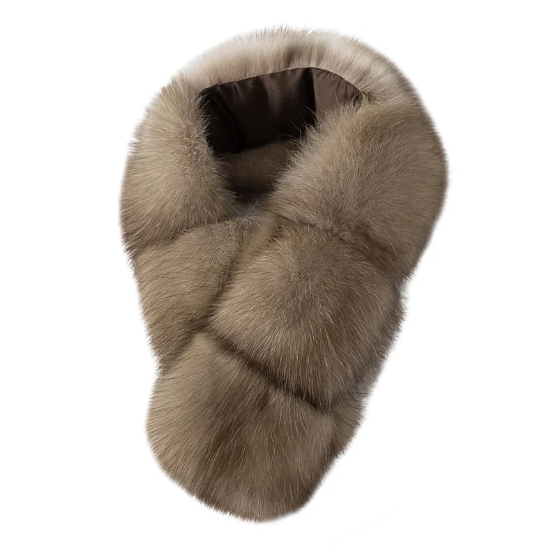 Женский вязаный шарф из натурального меха норки TZ8684 |