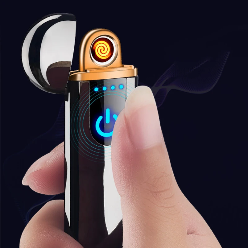 

USB Electric Flameless Lighter Gadgets For Men Rechargeable Candle Plasma Touch Sensor Lighters Dropship Suppliers