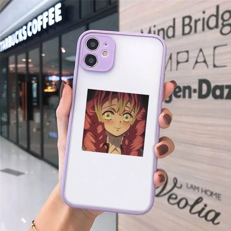 

Cute Japan Demon Slayer Phone Cases matte transparent For iphone 7 8 11 12 plus mini x xs xr pro max cover
