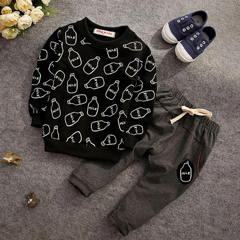 Новая модель одежда для маленьких мальчиков и девочек комплект из 2 предметов