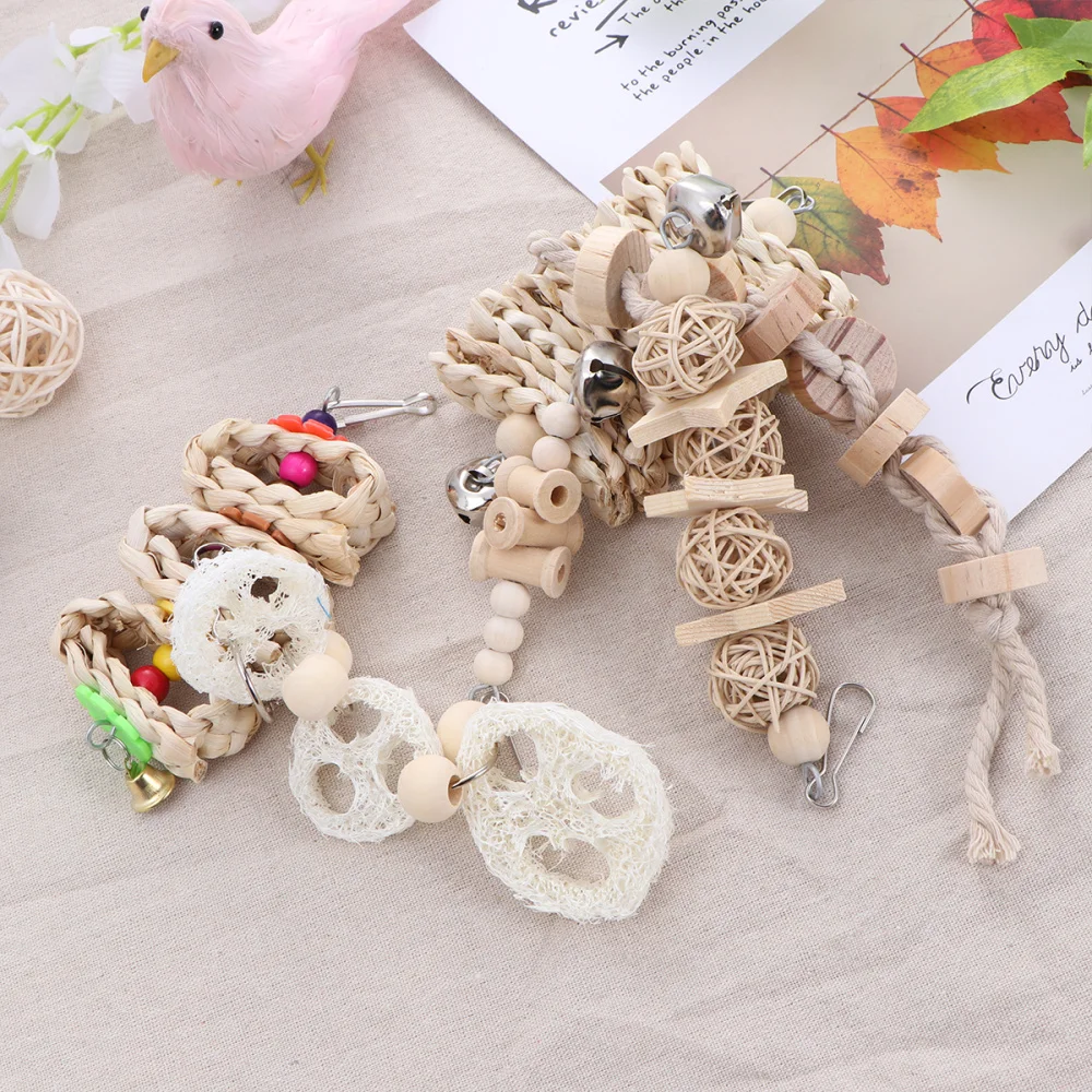 

7pcs Parrot Bird Artificial Plaything Parrot Primary Colors Suit