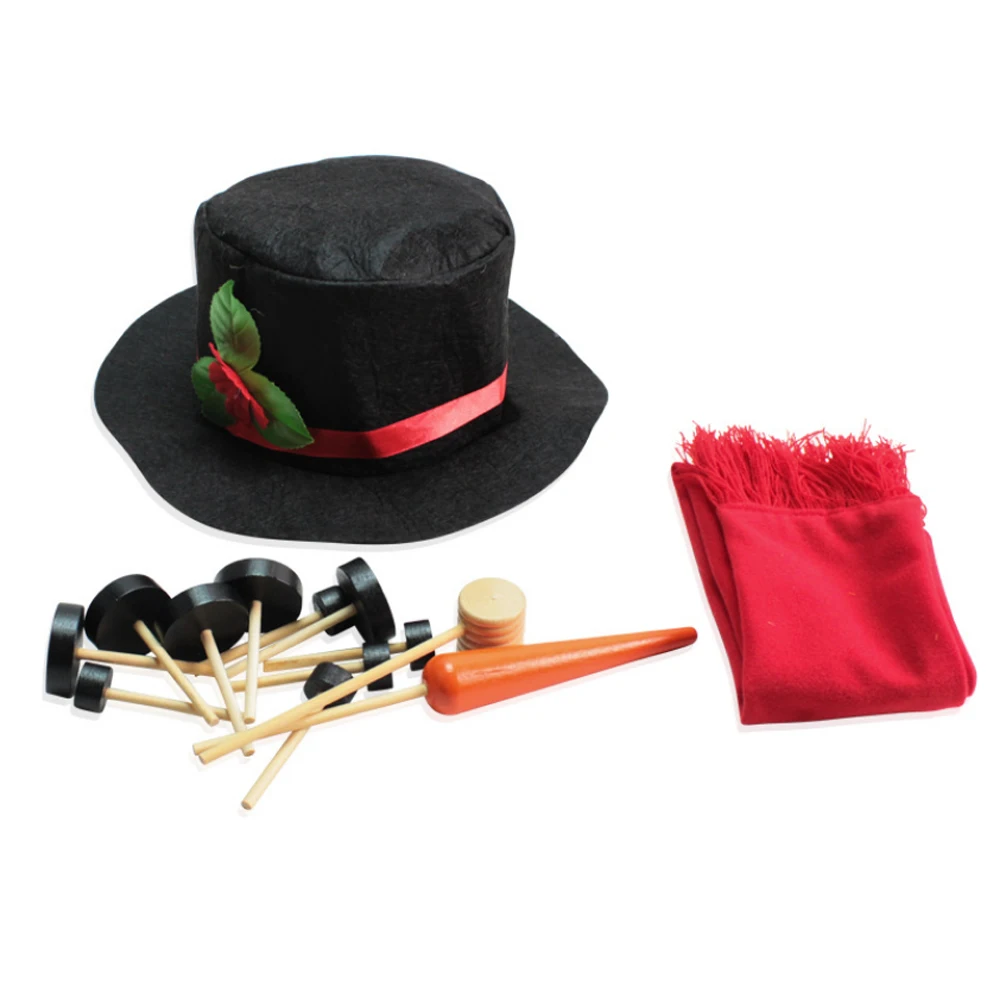 16pcs Christmas Cosplay Outfits Snowman Costume Party Decor Xmas Role Play Clothes Kit for Men Women | Дом и сад