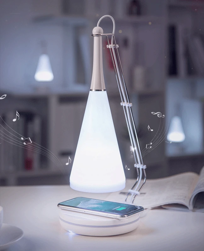 

Зарядка через USB Творческий звукоприёмник с светильник мобильный телефон зарядки новый необычный музыкой атмосферу светильник