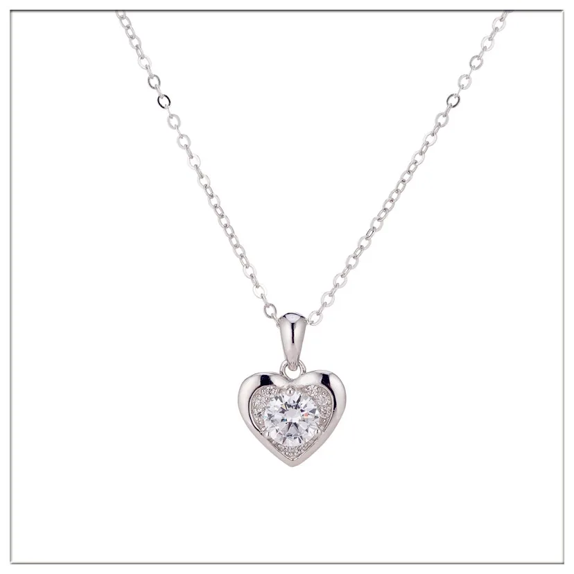 Ожерелье женское из серебра 925 пробы с кулоном в форме сердца | Украшения и