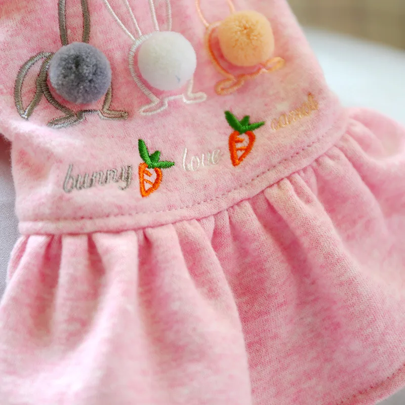 

Pet dogs cats puppy lovely cute polyester clothes cat costume teddy bichon princess woolen cloth cute fur ball rabbit dog skirt
