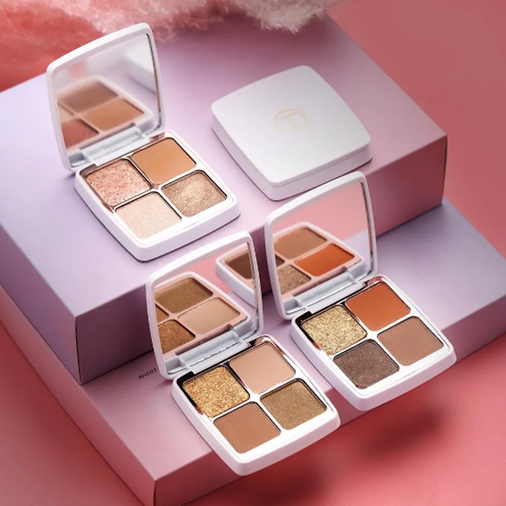 New 4-Color Matte Shimmer Glitter Eyeshadow Palette Makeup Waterproof Long Lasting Eyeshaow Cosmetics For Women Beauty |