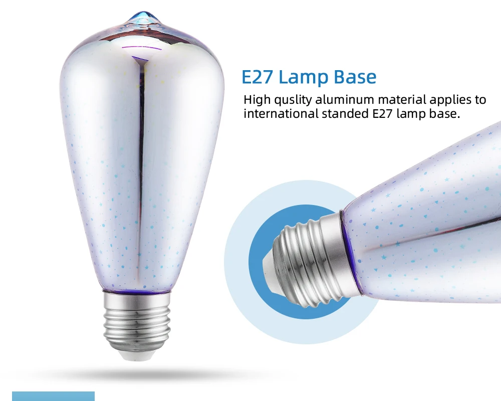 LUCKYLED E27 светодиодный 3D украшения светильник лампы A60 ST64 G80 G95 G125 светодиодный светильник AC220V 240V 110 в ретро-стиле, стилизованные под языки пламени Новинка праздничный светильник s