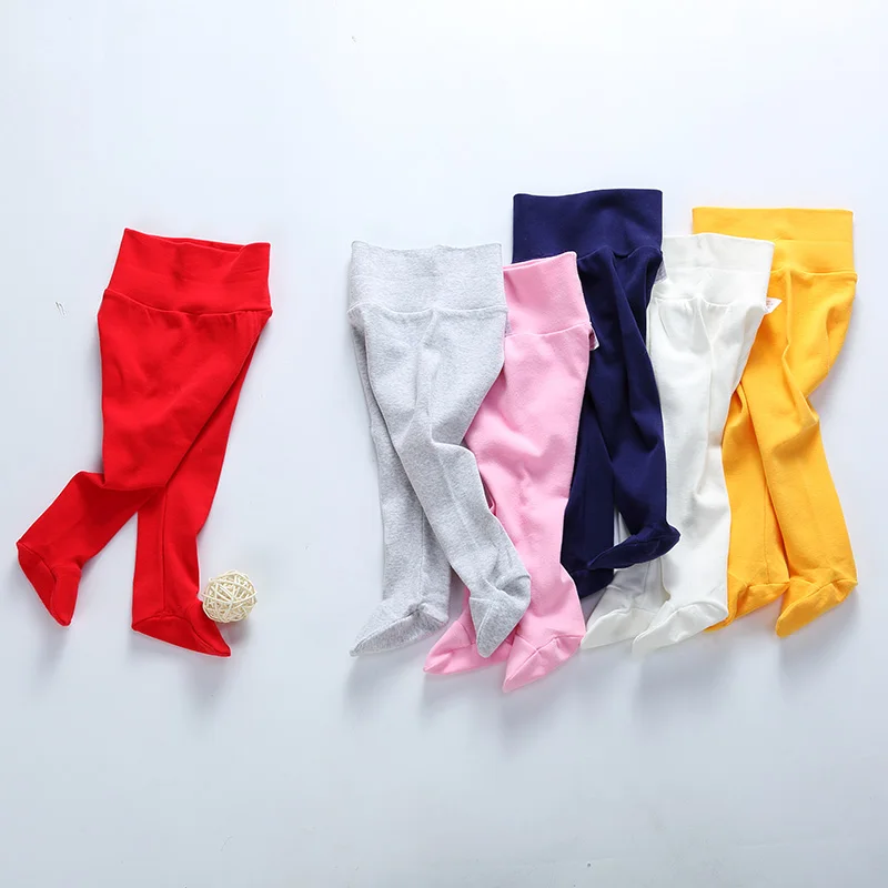 Baby Footed Pants Newborn Baby Boy Girl Leggings High Waist Infant Spring Autumn Pants Sleeper Toddler Pajamas Baby Trousers0-3Y
