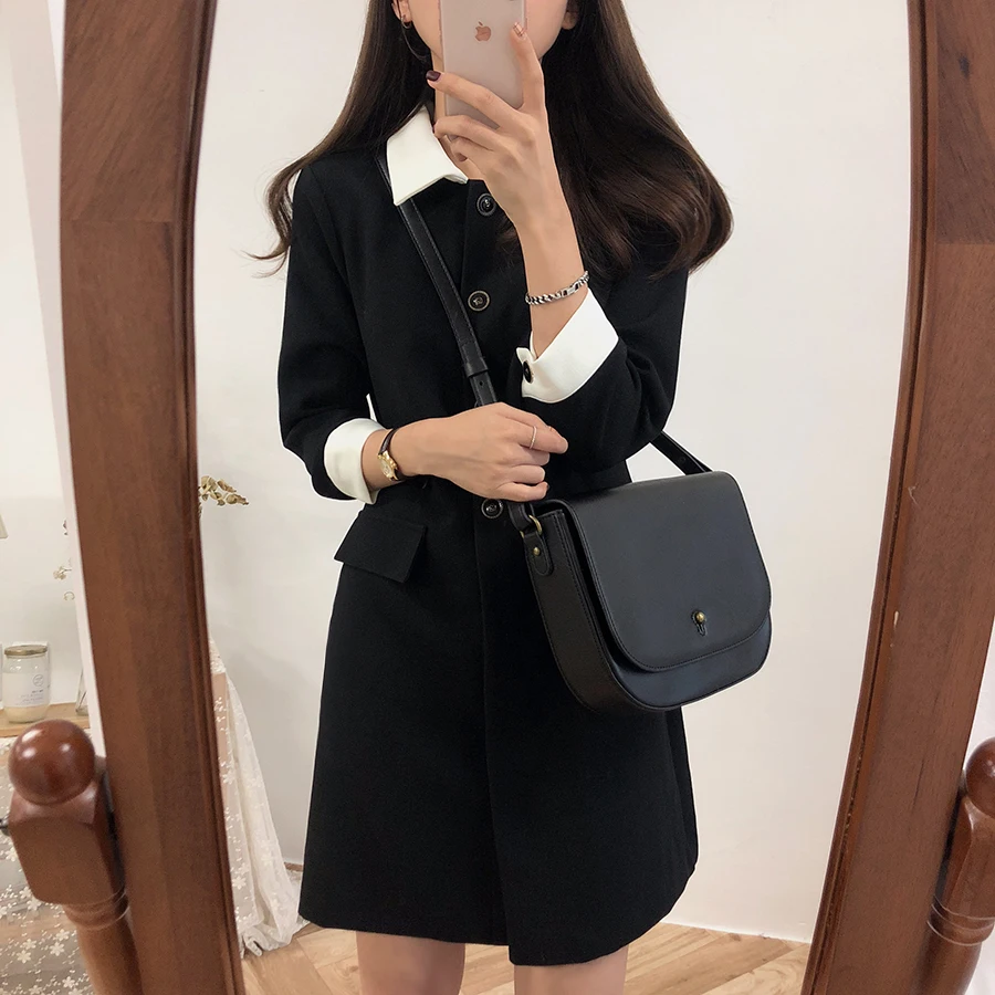 Новое платье рубашка с длинным рукавом размера плюс женские повседневные платья