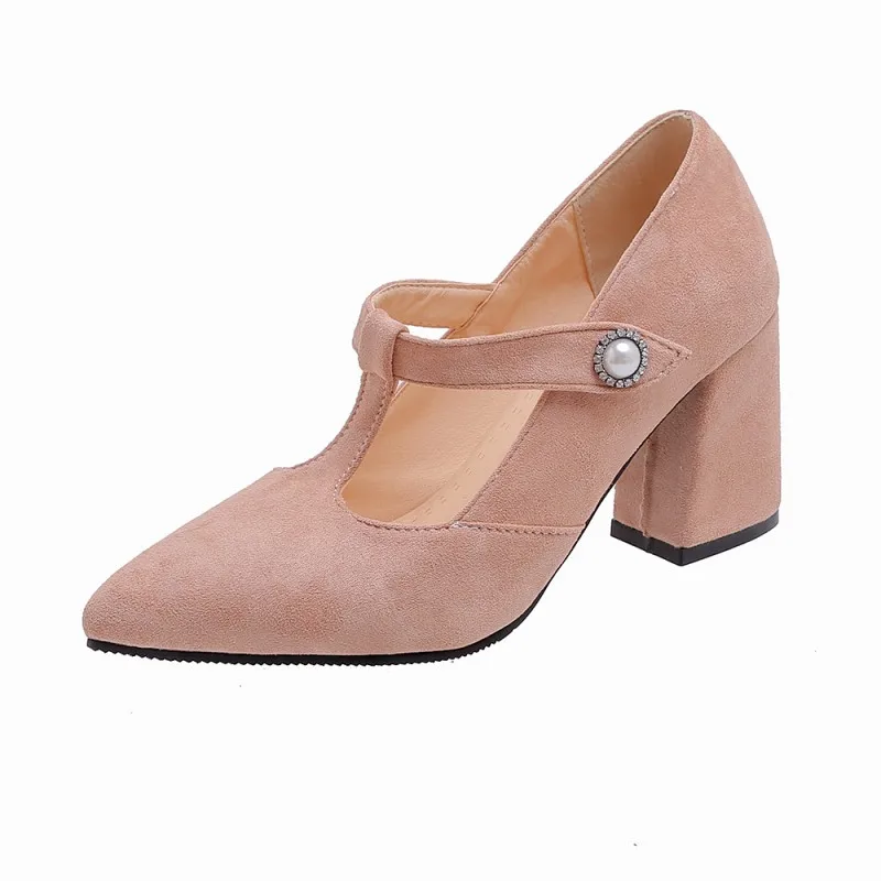 

Plus Size Pointed decorative single shoes ladies high heels women shoes woman pumps