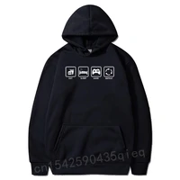 brand clothing eat sleep game repeat gamer geek computer funny hoodies men autumn long sleeve hooded coat top