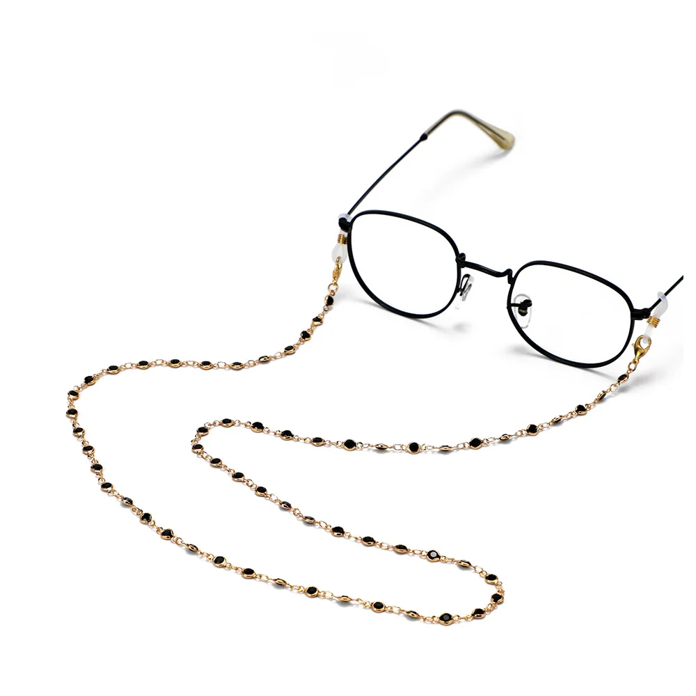 

2021 Fashion Contracted Neck Hung Against The Black Crystal Glasses Chain Off Glasses Rope Chain Mask Chains Sunglasses Chain