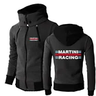 Новинка 2021, мужская куртка на молнии с принтом Martini Racing на весну и осень, толстовки, спортивная одежда, стильная толстовка, однотонное пальто с капюшоном