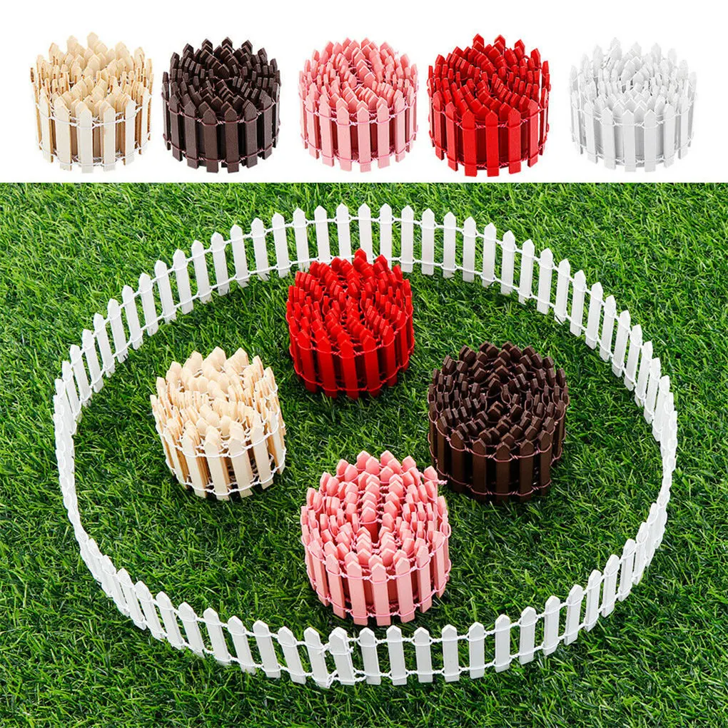 

5cm*100cm Mini Fence Barrier DIY Miniature Fairy Garden Fence Wooden Craft Figurine Ornament Dollhouse Decoration