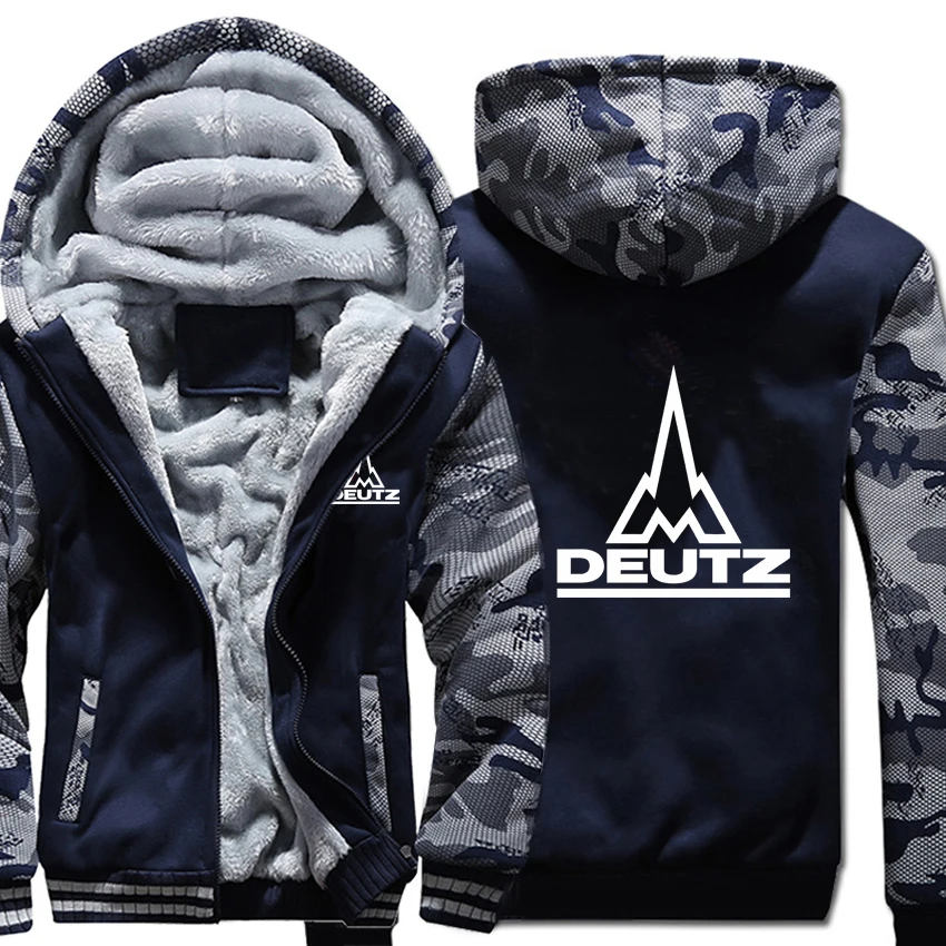 

NEW Deutz Fahr Tractor Hoodies Camouflage sleeve Jacket Hoody Zipper Winter Fleece Deutz Fahr Tractor Sweatshirt