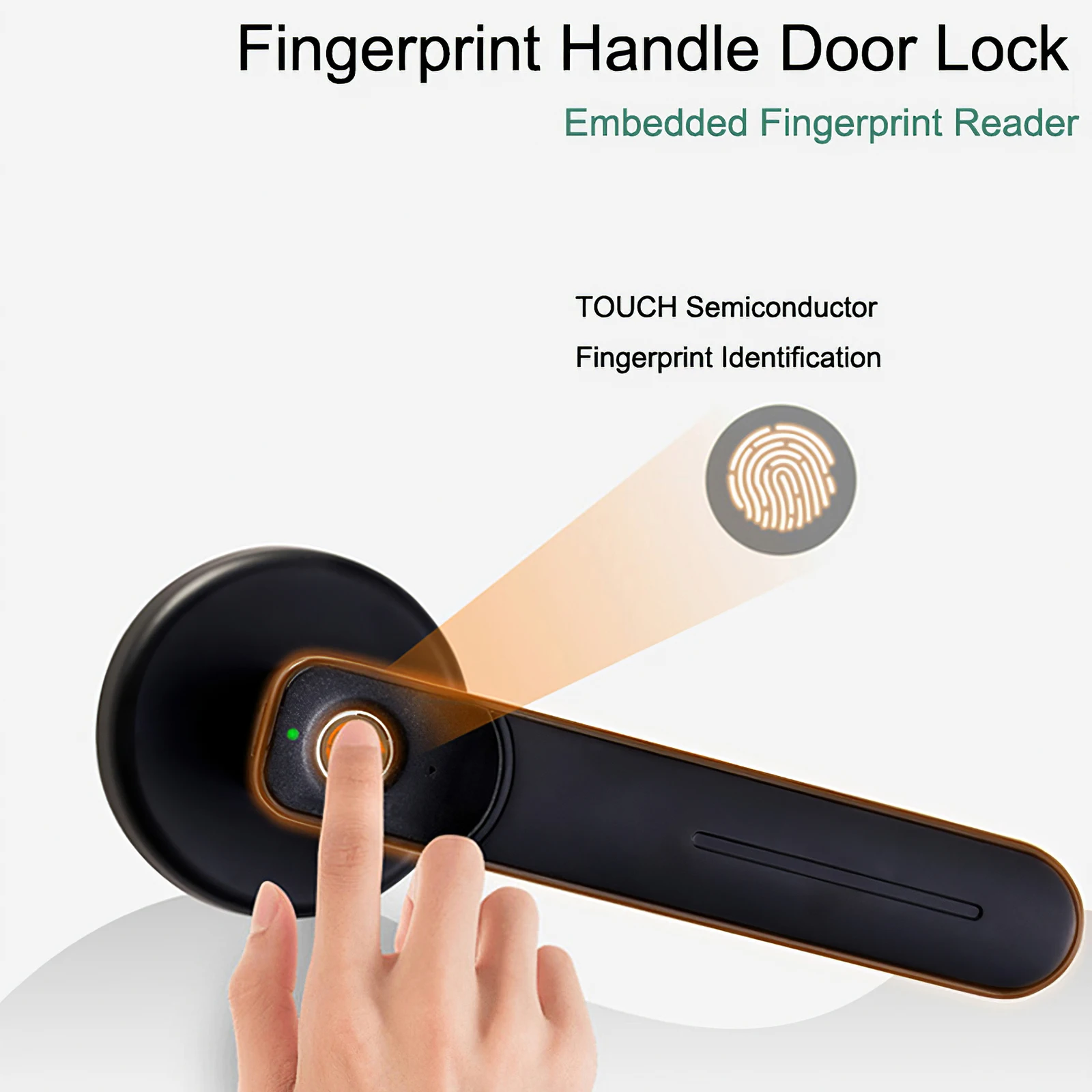 

Biometric Fingerprint Door Lock Intelligent Electronic Lock Battery Powered Fingerprint Lock Anti-Theft Intelligent with 2 Keys