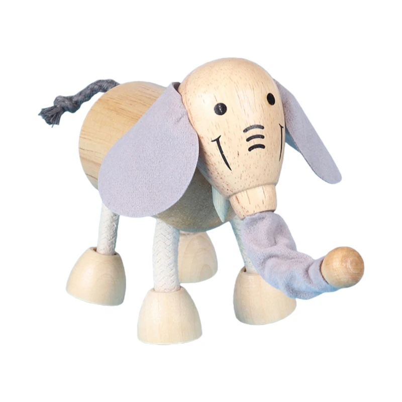 Настольные деревянные украшения в виде животных 3D фигурка куклы милая